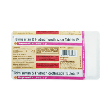 Venpres-H 40mg/12.5mg Tablet