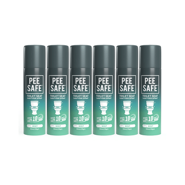 Pee Safe Toilet Seat Sanitizer Spray (50ml Each) Mint