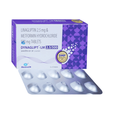 Dynaglipt LM 500mg/2.5mg Tablet
