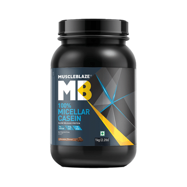 MuscleBlaze 100% Micellar Casein Slow Release Protein Powder | For Muscle Support | Chocolate