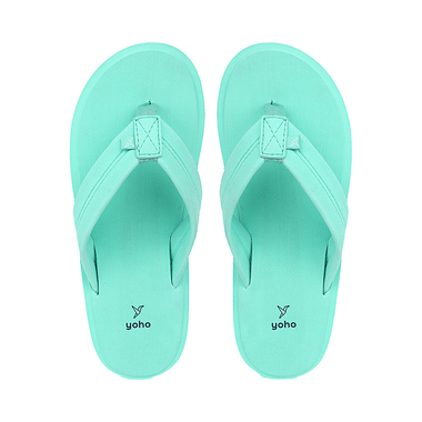 Yoho Lifestyle Ortho Soft Comfortable And Stylish Flip Flop Slippers For Men Sea Green 9