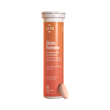 Setu Skin: Renew Fizz Glutathione & Vitamin C Tablets (15 Each) Orange