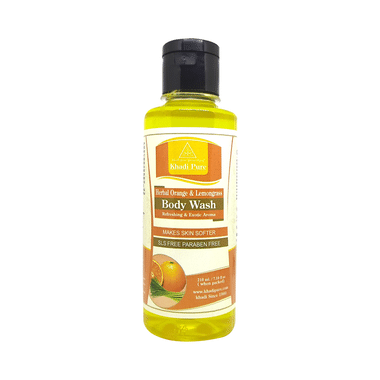 Khadi Pure Herbal Orange & Lemongrass Body Wash SLS-Paraben Free