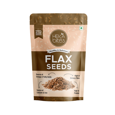 Heka Bites Flax Seeds | Rich in Omega 3, Protein, Fibre, Calcium & Iron