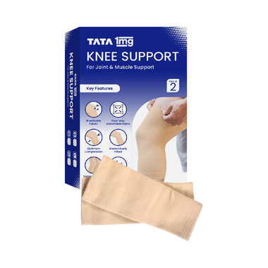 Tata 1mg Knee Cap for Sports, Exercise & Pain Relief, Knee Support Guard for Men and Women Small