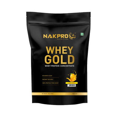 Nakpro Nutrition Whey Protein Gold for Muscle Support | Flavour Mango