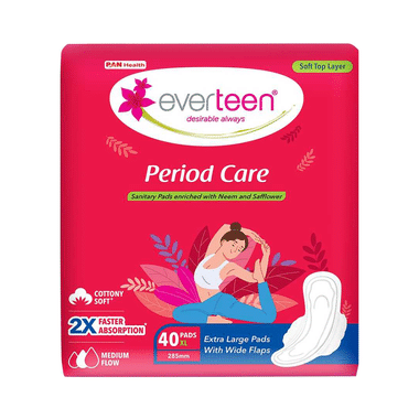 Everteen Period Care Soft Top Layer Sanitary Pads (40 Each)