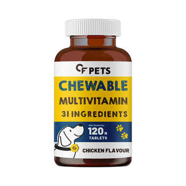 CF Pets Chewable Multivitamin Tablet For Dogs Chicken Flavour