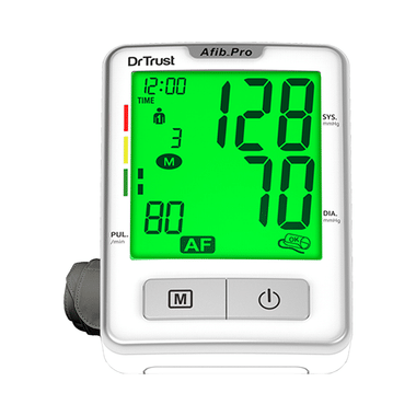 Dr Trust USA Atrial Fibrillation Digital Blood Pressure Monitor Silver