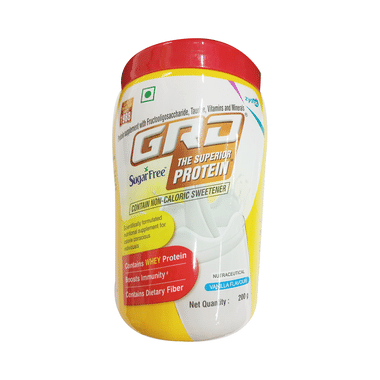 GRD Whey Protein With Fibres | Sugar Free | Flavour Powder Vanilla