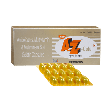 New A to Z Gold Soft Gelatin Capsule with Antioxidants, Multivitamins & Multiminerals