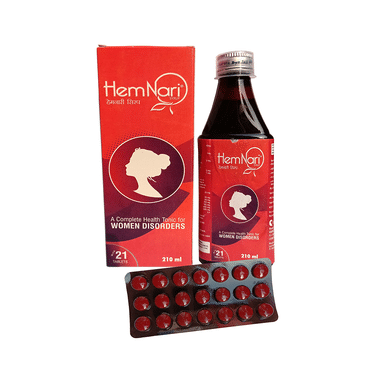 HemNari Combo Pack of Syrup 210ml Each and 21 Tablet