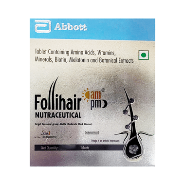 Follihair Follihair AM PM Tablet | Gluten-Free | Mineral Blend  | Supports Hair Health