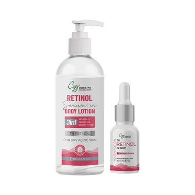 CGG Cosmetics  1% Retinol Serum In Body Lotion 200ml With Free 10ml Sample Of 1% Retinol Serum