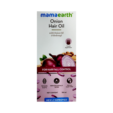 Mamaearth Onion Hair Oil For All Skin Types | Mineral Oil & Silicone-Free