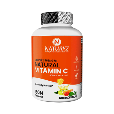 Naturyz Double Strength Natural Vitamin C Zinc Supplement Supports Immunity & Skincare Tablet