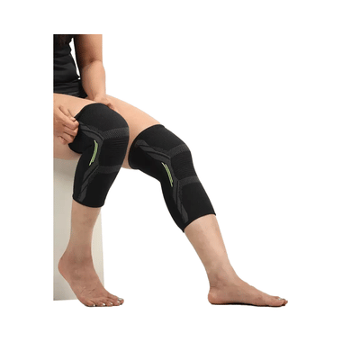 Haxor Silverage Designer Knee Support  Black XL