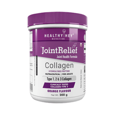 Healthy Hey Nutrition Joint Relief With Collagen Type 1, 2 & 3 | Flavour Powder Orange Flavour