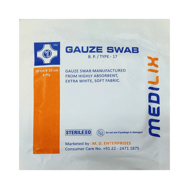 Medilix Gauze Swab Pack 10cm X 10cm X 8ply
