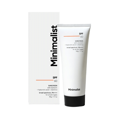 Minimalist SPF 60 PA++++ Sunscreen | No Whitecast With Potent Anti-Oxidants