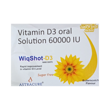 Wiqshot-D3 Nano Shots (5ml Each) Butterscotch Sugar Free