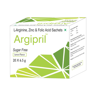 Argipril L-Arginine, Zinc & Folic Acid Sachet | Sugar-Free | Flavour Lemon