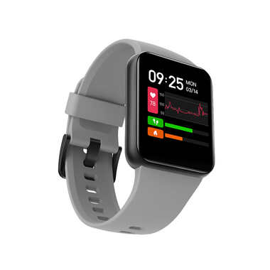 GOQii Smart Vital Lite Covers 5 Lakhs Health Insurance & 1 Lakh Life Insurance With 3 Months Health & Personal Coaching HD Display Smart Watch Grey