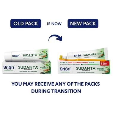 Sri Sri Tattva Sudanta Toothpaste | Non-Fluoride & 100% Vegetarian