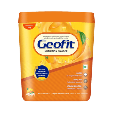 Geofit Nutrition Protein Powder With Vitamins & Minerals Mango