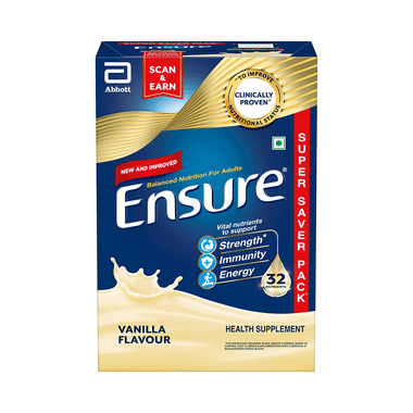 Ensure Powder Complete Balanced Drink For Adults | For Strength, Immunity & Energy | With Essential Vitamins | Nutrition Formula Vanilla