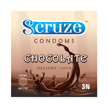 Scruze Condom Extra Dotted Chocolate