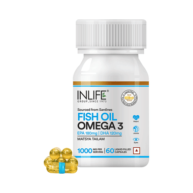 Inlife Fish Oil Capsule| Promotes Brain, Heart, Joint & Eye Health