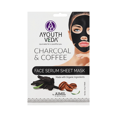 Ayouthveda Charcoal & Coffee Face Serum Sheet Mask