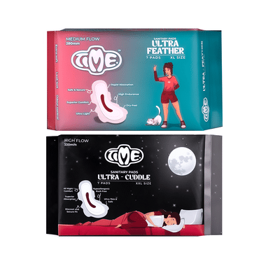 Time Ultra Feather (XL) & Ultra Cuddle (XXL) Sanitary Pads (7 Each)