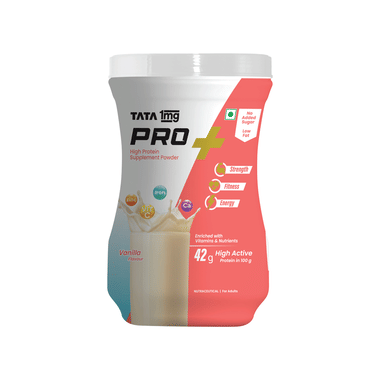 Tata 1mg Protein+ High Protein Supplement Powder | Daily Protein & Strength Support | by Tata 1mg | Vanilla