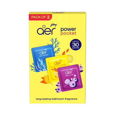 Godrej aer Power Pocket Bathroom Freshener Assorted Pack (10gm Each)