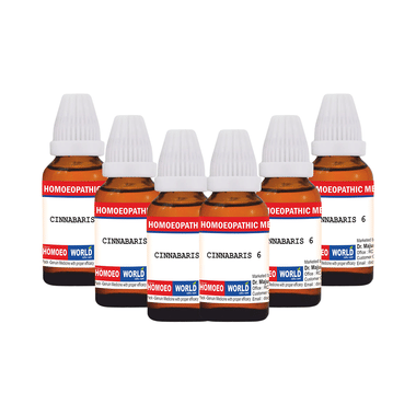 Dr. Majumder Homeo World Cinnabaris Dilution (30ml Each) 6 CH