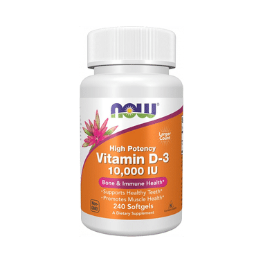 Now Highest Potency Vitamin D 3 10,000 IU Softgel