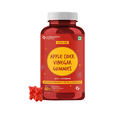 Carbamide Forte Apple Cider Vinegar (ACV) | Vegetarian Gummies For Immunity, Detox & Digestion