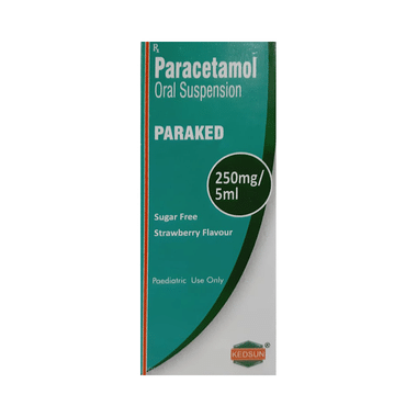 Paraked Oral Suspension Strawberry Sugar Free