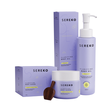 Sereko Vitamin C Body Exfoliating Kit for Breakouts, Blemishes and Acne