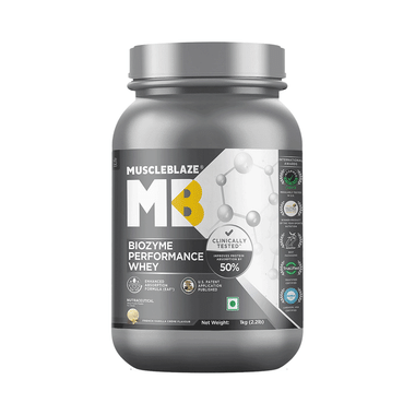 MuscleBlaze MuscleBlaze Biozyme Performance Whey Protein | For Muscle Gain | Improves Protein Absorption | Nutrition Care Powder French Vanilla Creme