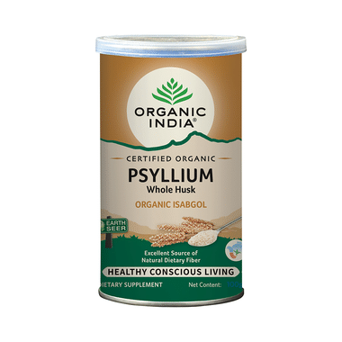 Organic India Whole Husk Psyllium Organic Isabgol | Eases Constipation & Supports Gut Health