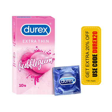 Durex Extra Thin Condom Bubblegum