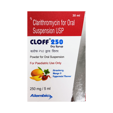 Cloff 250 Dry Syrup Strawberry Mango & Peppermint