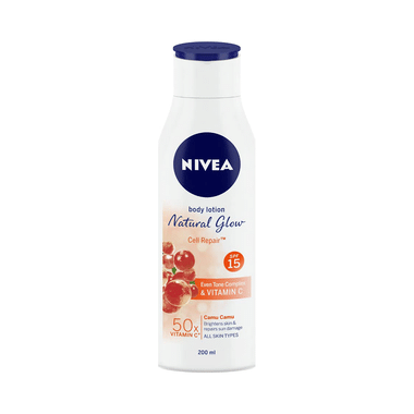 Nivea Natural Glow Cell Repair Body Lotion For Deep Moisture Care | SPF 15