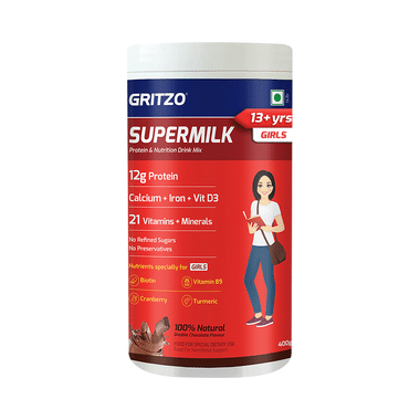 Gritzo SuperMilk Daily Nutrition 13+ Yrs Girls Double Chocolate