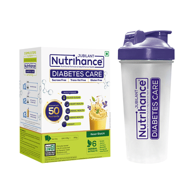 Jubilant Nutrihance Diabetes Care Sachet (35gm Each) | Gluten Free | Flavour Kesar Elaichi With Shaker Free