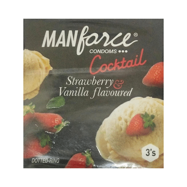 Manforce Strawberry & Vanilla Dotted-Ring Cocktail Condom