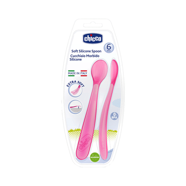 Chicco Softly Spoon 6m+ Pink